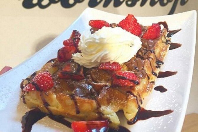 Brussels Waffle Workshop - Mixing batter like your own tiny kitchen crew