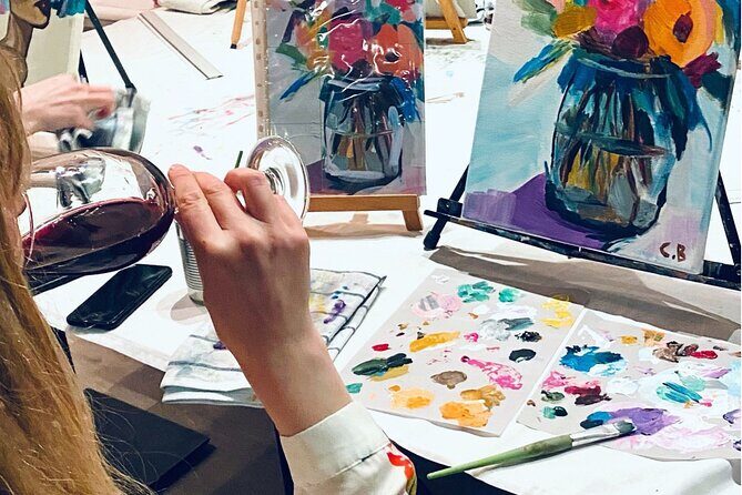 Wine and Painting Workshop Experience in Brussels - The Studio Method: You Paint a Photo, Not a Vibe
